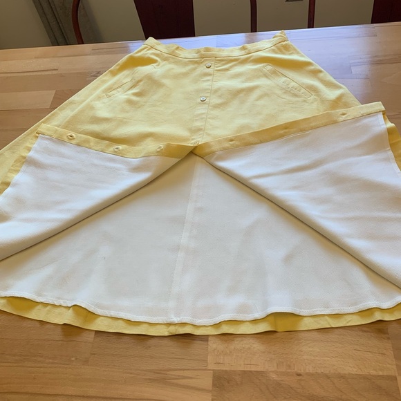Vivian Chan yellow A-line cotton skirt size M - Picture 12 of 12
